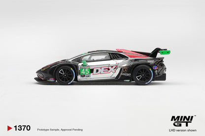 *Pre-Order* Mini GT No.1370 Lamborghini Huracan GT3 EVO2 #45 DEX Wayne Taylor Racing 2025 IMSA Chevrolet Grand Prix Class Winner
