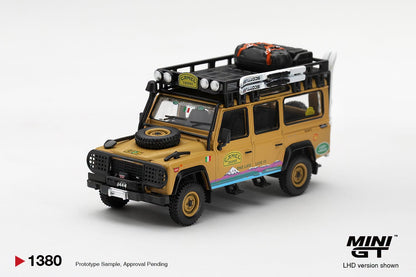 *Pre-Order* Mini GT No.1380 Land Rover Defender 110 1998 Camel Trophy Tierra del Fuego CT.24 Italy