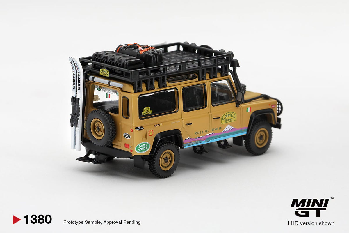 *Pre-Order* Mini GT No.1380 Land Rover Defender 110 1998 Camel Trophy Tierra del Fuego CT.24 Italy