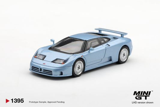 *Pre-Order* Mini GT No.1395 Bugatti EB110 GT Azzurro Metallizzato Mondial de l'Automobile 1992