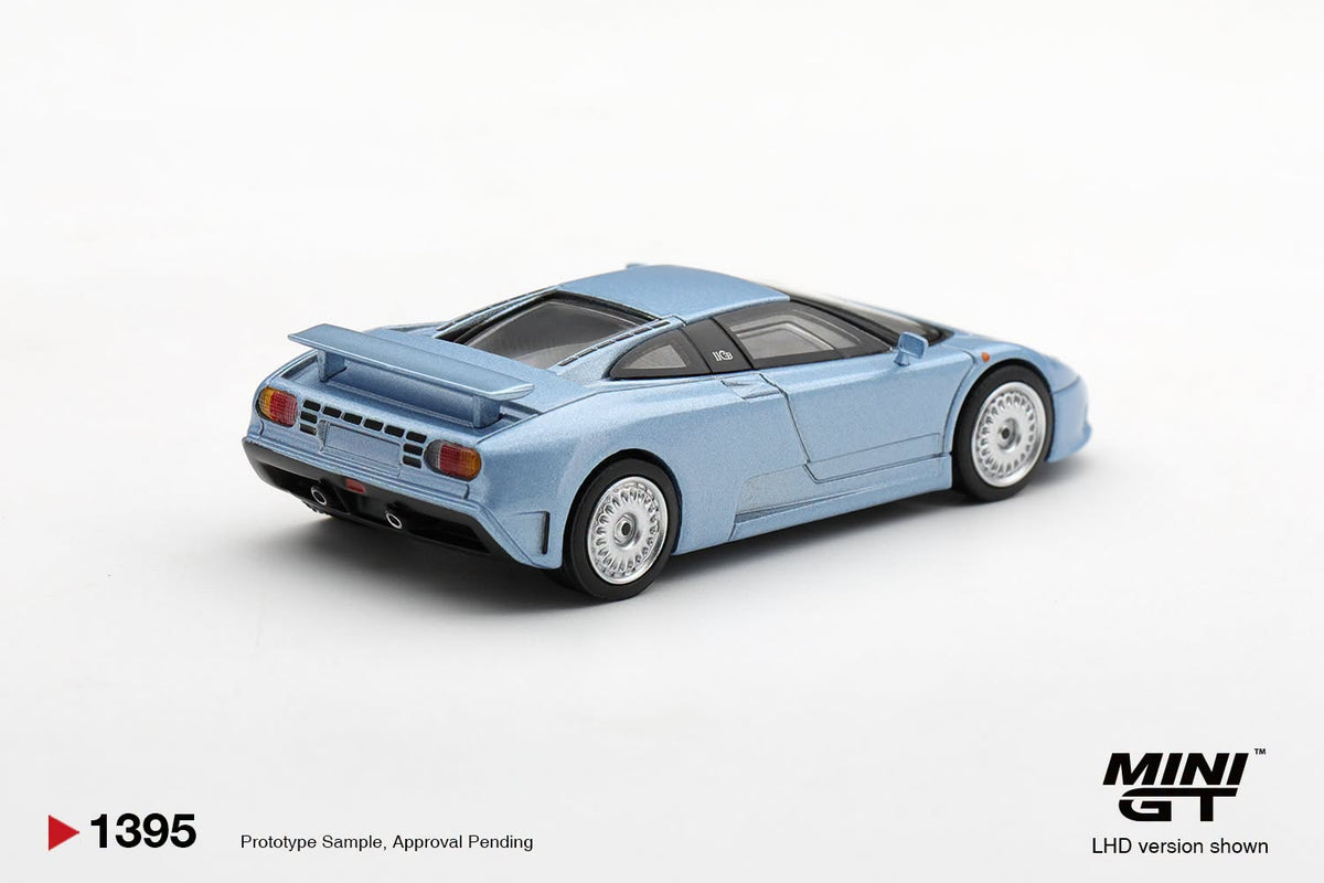 *Pre-Order* Mini GT No.1395 Bugatti EB110 GT Azzurro Metallizzato Mondial de l'Automobile 1992