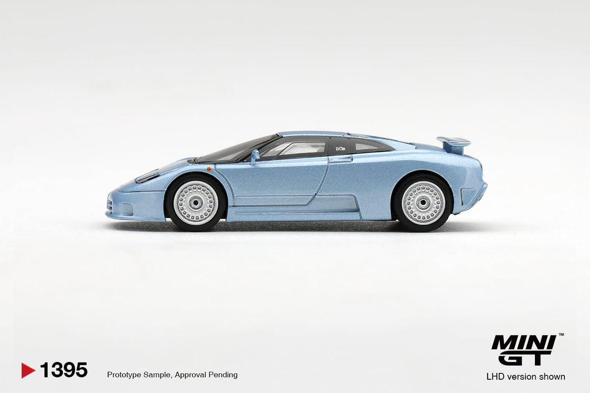 *Pre-Order* Mini GT No.1395 Bugatti EB110 GT Azzurro Metallizzato Mondial de l'Automobile 1992