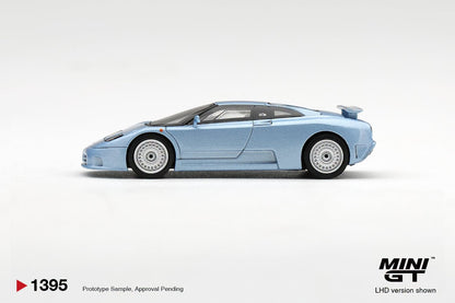 *Pre-Order* Mini GT No.1395 Bugatti EB110 GT Azzurro Metallizzato Mondial de l'Automobile 1992