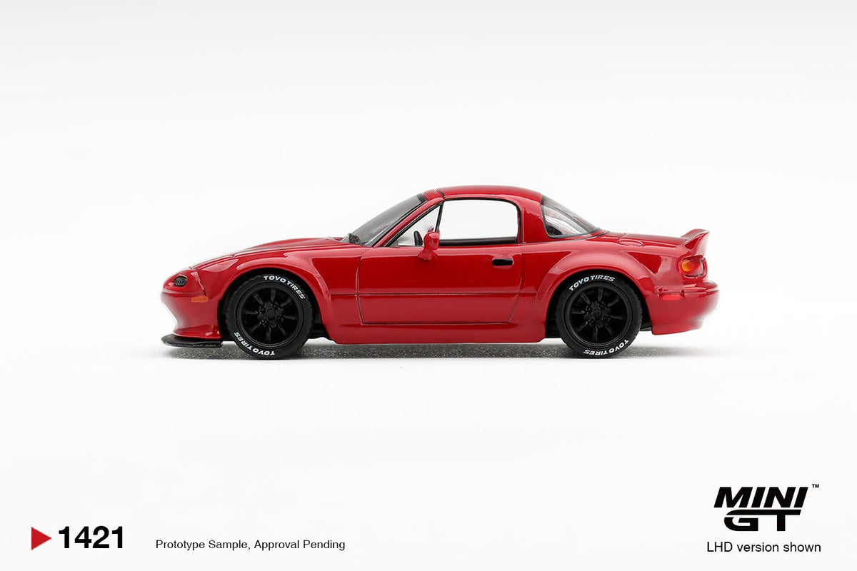 *Pre-Order* Mini GT No.1421 Mazda MX-5 (NA) Pandem Classic Red