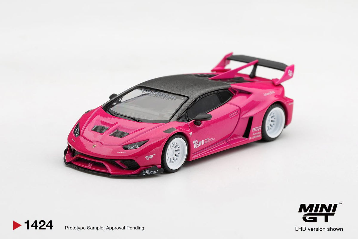 *Pre-Order* Mini GT No.1424 LB★WORKS Lamborghini Huracán GT Ruby Purple