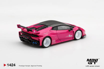 *Pre-Order* Mini GT No.1424 LB★WORKS Lamborghini Huracán GT Ruby Purple