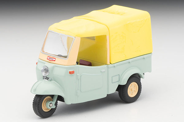 Tomytec Tomica Limited Vintage LV-143d Daihatsu Midget (Yellow Green/Beige) with Figure