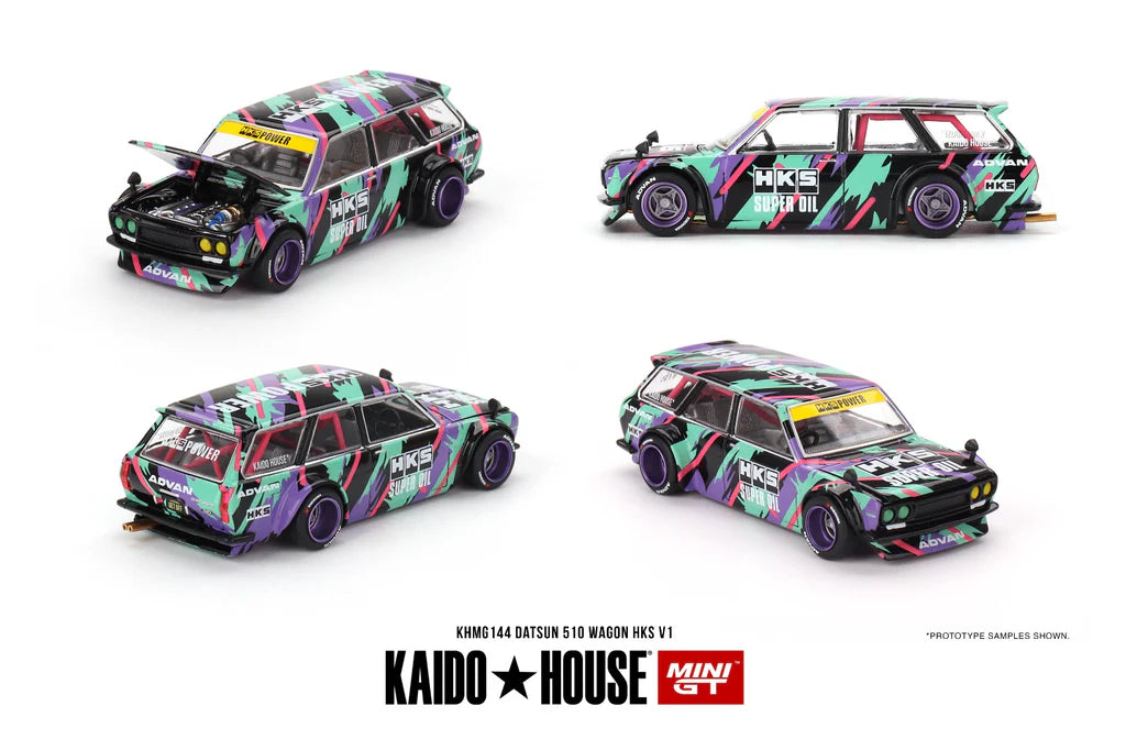 *Pre-Order* Mini GT x Kaido House No.144 Datsun 510 Wagon HKS V1