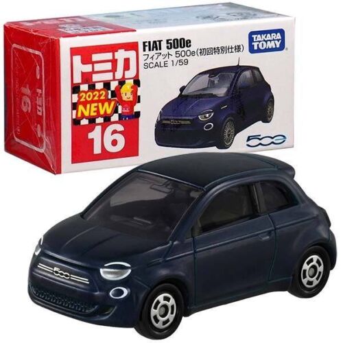 Tomica No.16 Fiat 500e (Dark Blue) - First Edition