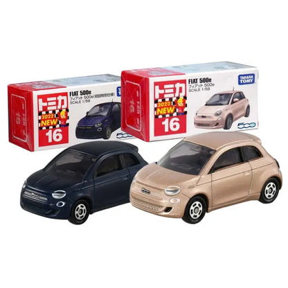 Tomica No.16 Fiat 500e (Dark Blue) - First Edition