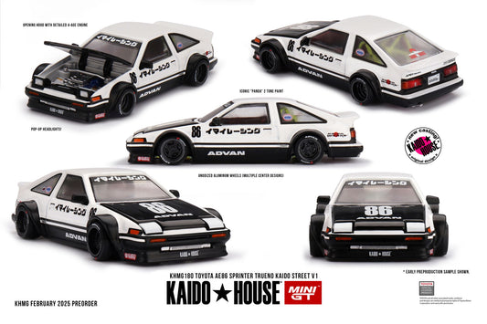 *Pre-Order* Mini GT x Kaido House No.180 Toyota AE86 Sprinter Trueno Kaido Street V1