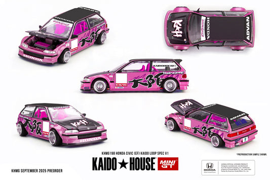 *Pre-Order* Mini GT x Kaido House No.198 Honda Civic (EF) Kaido Loop Spec V1