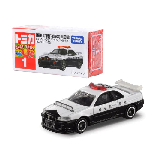 Tomica No.1 Nissan Skyline GT-R (BNR34) Police Car