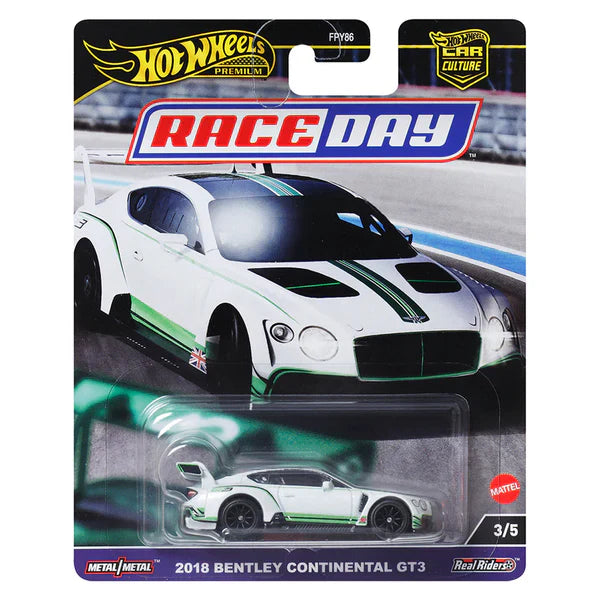 Hot Wheels Premium Race Day Series 3/5 2018 Bentley Continental GT3 - Japanese Stock