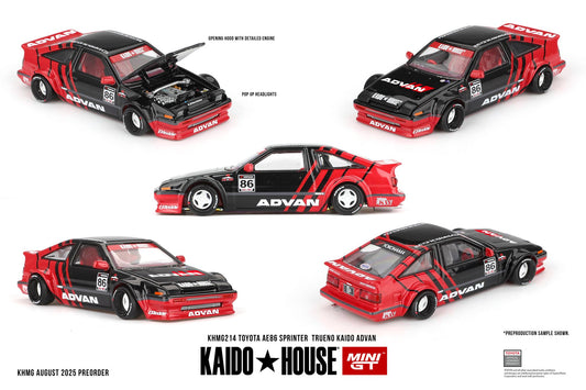 *Pre-Order* Mini GT x Kaido House No.214 Toyota AE86 Sprinter Trueno Kaido ADVAN