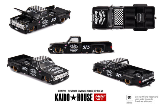 *Pre-Order* Mini GT x Kaido House No.236 Chevrolet Silverado Dually Hot Rod V1