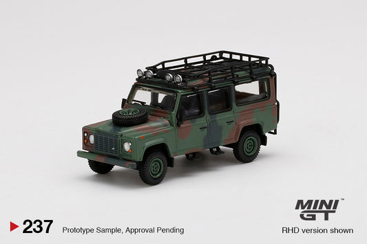 Mini GT No.237 Land Rover Defender 110 Military Camouflage (Hong Kong Exclusive Model)