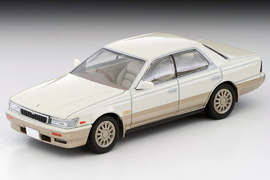 Tomytec Tomica Limited Vintage Neo LV-N238b Nissan Laurel Twin Cam 24V Turbo Medalist Club L (White/Gold)
