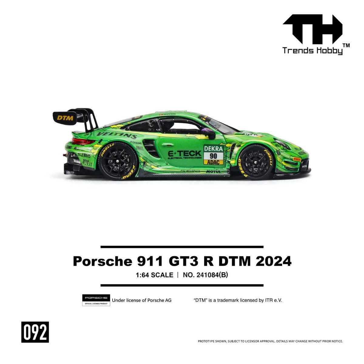 *Pre-Order* Trends Hobby No.241084(B) Porsche 911 GT3 R DTM 2024 - Green