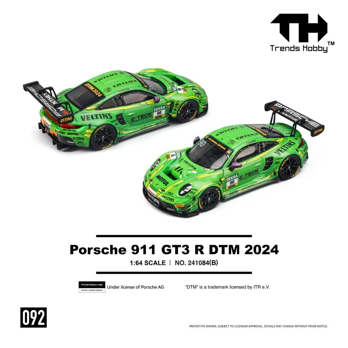 *Pre-Order* Trends Hobby No.241084(B) Porsche 911 GT3 R DTM 2024 - Green