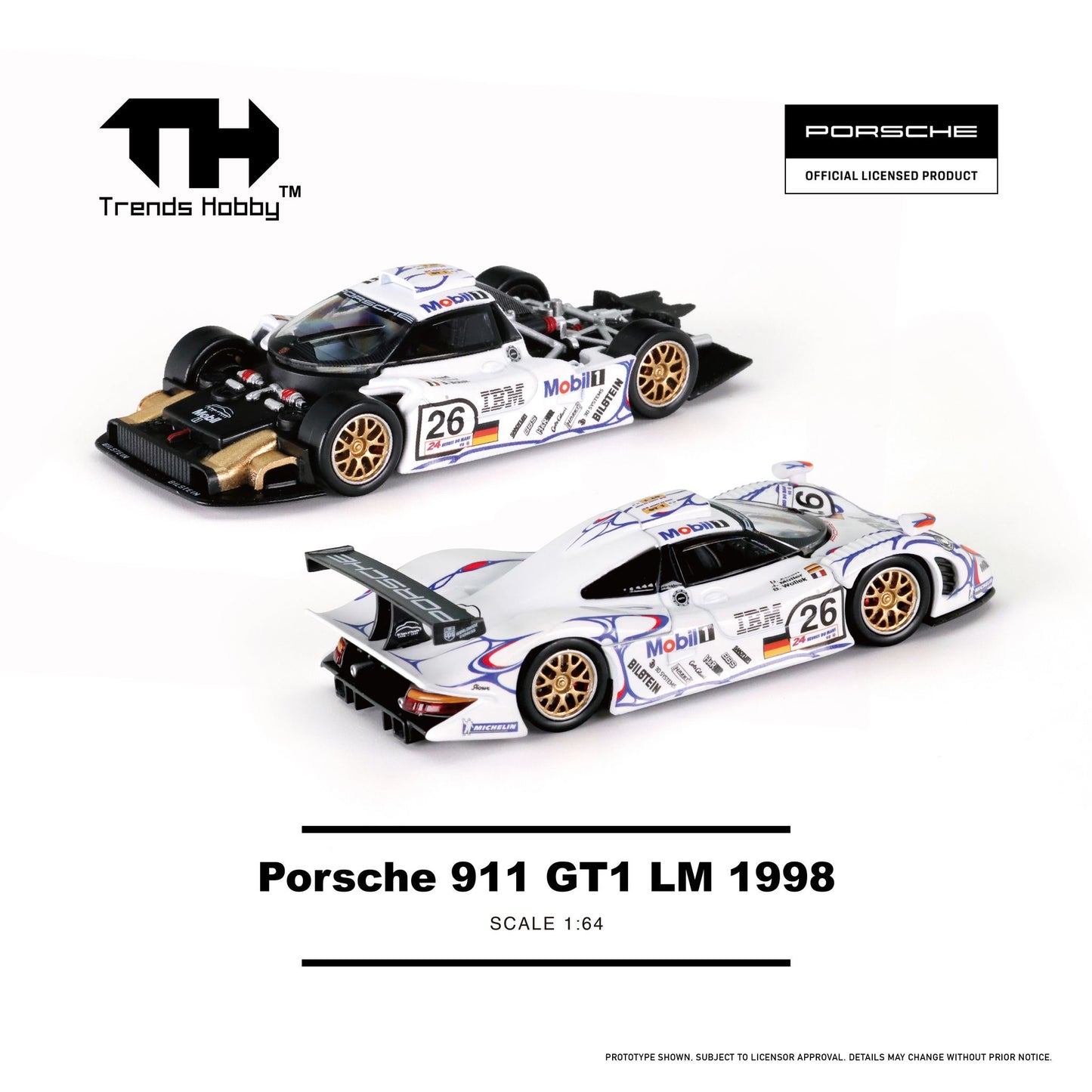 Trends Hobby No.241085(B) Porsche 911 GT1 LM 1998