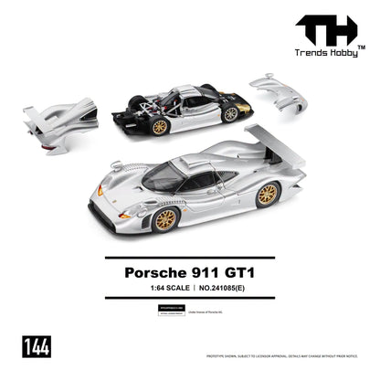*Pre-Order* Trends Hobby No.241085(E) Porsche 911 GT1 1988 - Silver