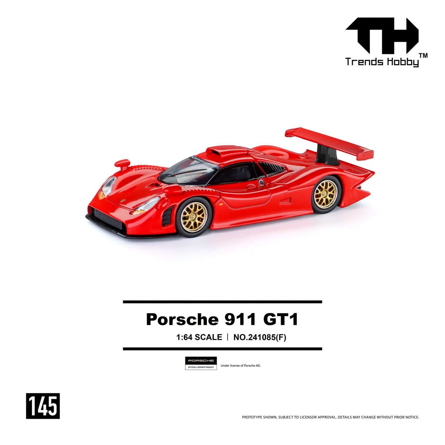 *Pre-Order* Trends Hobby No.241085(F) Porsche 911 GT1 1988 - Red