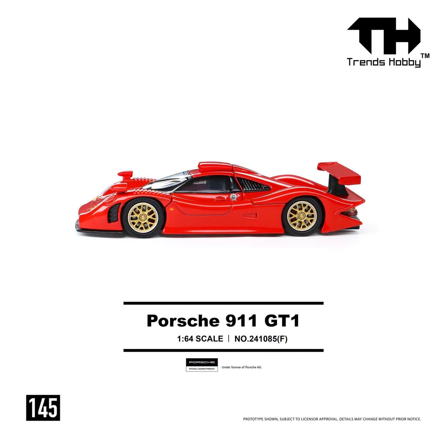 *Pre-Order* Trends Hobby No.241085(F) Porsche 911 GT1 1988 - Red