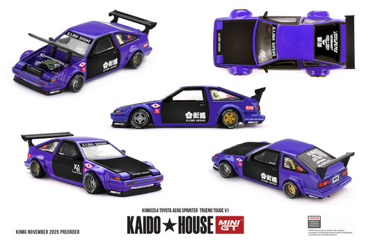 *Pre-Order* Mini GT x Kaido House No.254 Toyota AE86 Sprinter Trueno TOUGE V1
