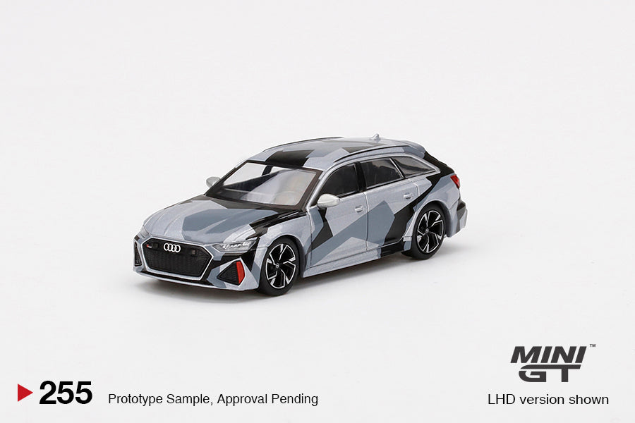 Mini GT No.255 Audi RS 6 Avant Silver Digital Camouflage (China Exclusive Model)