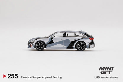 Mini GT No.255 Audi RS 6 Avant Silver Digital Camouflage (China Exclusive Model)