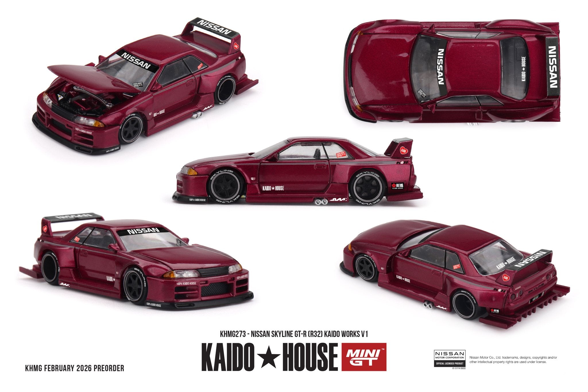 Pre-Order* Mini GT x Kaido House No.273 Nissan Skyline GT-R (R32