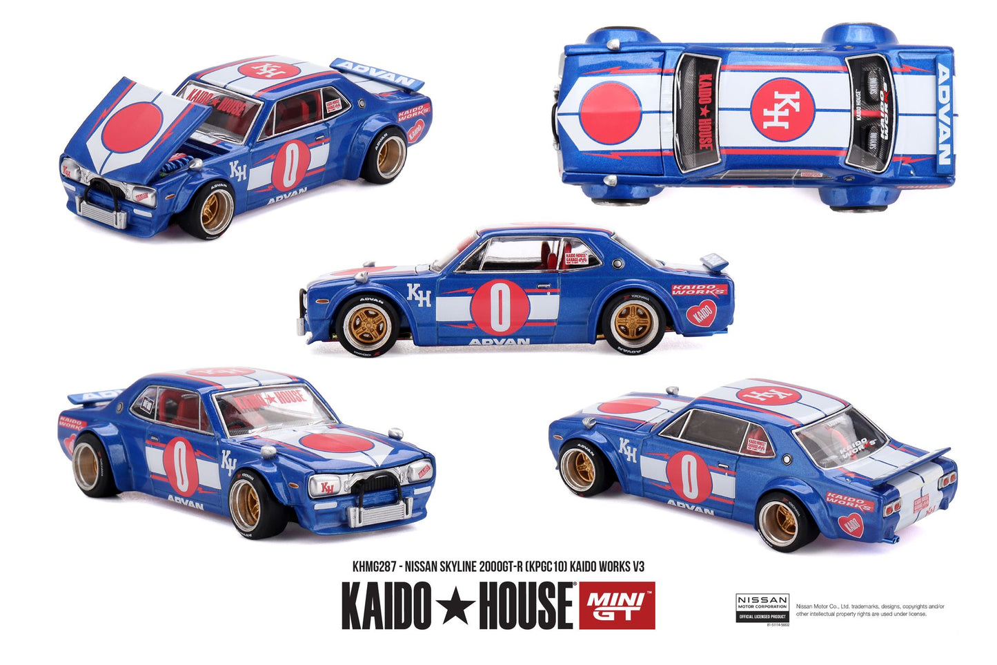 *Pre-Order* Mini GT x Kaido House No.287 Nissan Skyline 2000GT-R (KPGC10) Kaido Works V3
