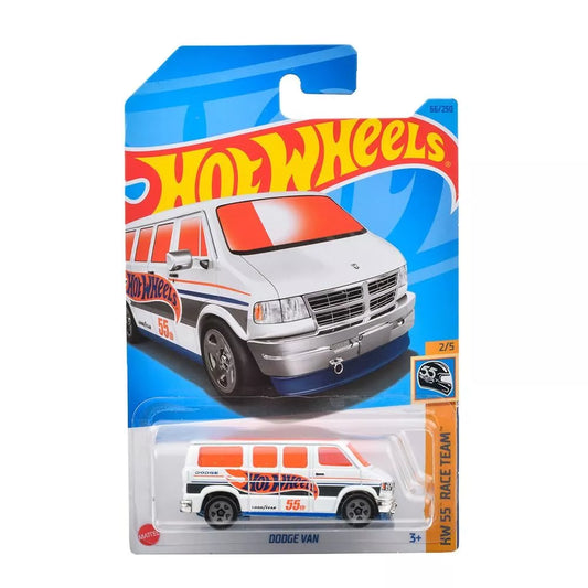 Hot Wheels HW 55 Race Team 2/5 Dodge Van (White) - Japanese Card