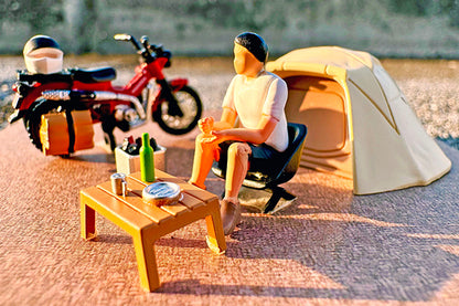 *Pre-Order* Tomytec DioColle 64 #Carsnap No.30a Solo Camping (with Honda CT125 Hunter Cub)