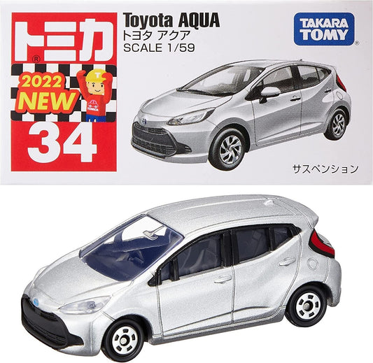 Tomica No.34 Toyota Aqua (Silver)