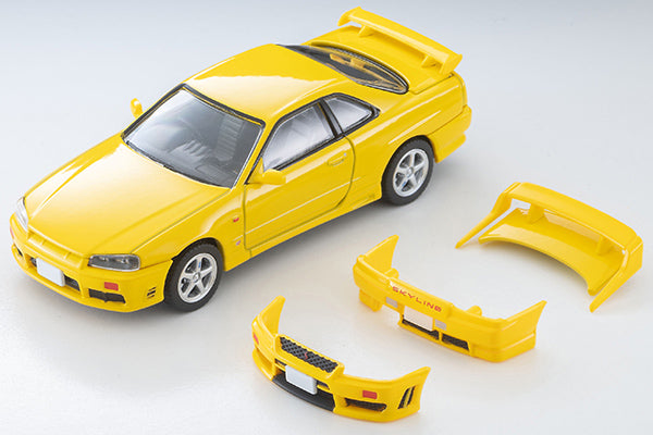Tomytec Tomica Limited Vintage Neo LV-N365a Nissan Skyline 2-Door Sports Coupe 25GT TURBO with optional parts (Yellow) 1998 Model