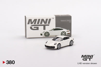 Mini GT No.380 Porsche 911 (992) Carrera S White