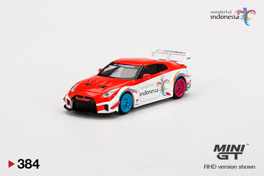 Mini GT No.384 LB-Silhouette WORKS GT NISSAN 35GT-RR Ver.1 Wonderful Indonesia (Blister Pack)