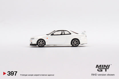 Mini GT No.397 Nissan Skyline GT-R (R34) V-Spec N1 White