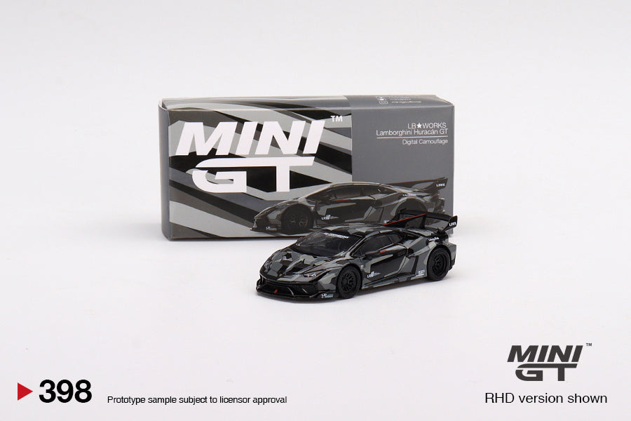 Mini GT No.398 LB★WORKS Lamborghini Huracán GT Digital Camouflage