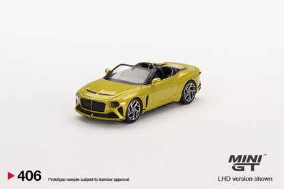 Mini GT No.406 Bentley Mulliner Bacalar Yellow Flame