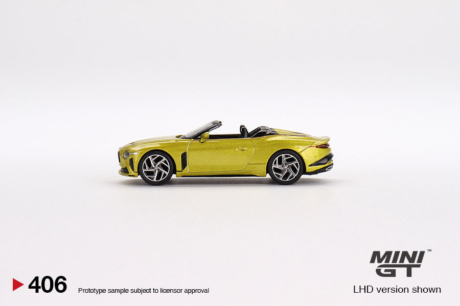 Mini GT No.406 Bentley Mulliner Bacalar Yellow Flame