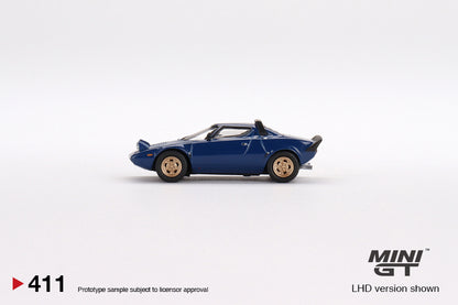 Mini GT No.411 Lancia Stratos HF Stradale Bleu Vincennes