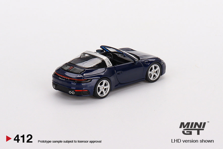 Mini GT No.412 Porsche 911 Targa 4S Gentian Blue Metallic