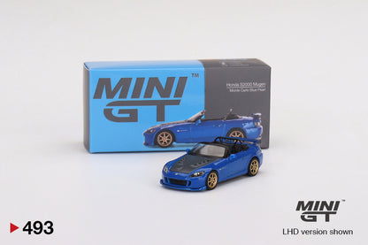 Mini GT No.493 Honda S2000 (AP2) Mugen Monte Carlo Blue Pearl