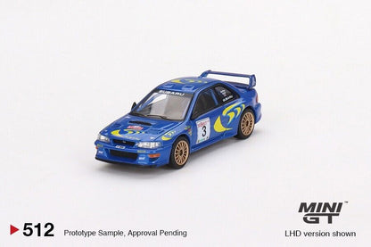 Mini GT No.512 Subaru Impreza WRC97 1997 Rally Sanremo Winner #3