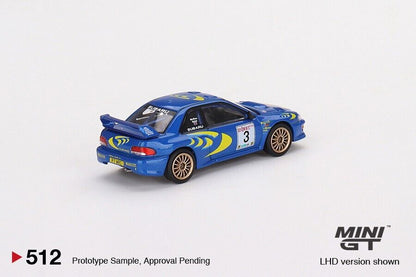 Mini GT No.512 Subaru Impreza WRC97 1997 Rally Sanremo Winner #3