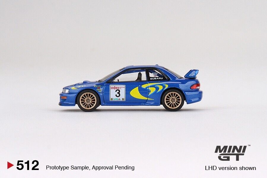 Mini GT No.512 Subaru Impreza WRC97 1997 Rally Sanremo Winner #3