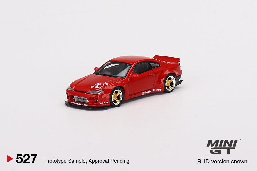 Mini GT No.527 Nissan Silvia (S15) Rocket Bunny Red